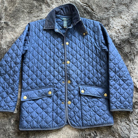 Quilted Jacket in Navy Blue Polo by Ralph Lauren - Picture 1 of 3